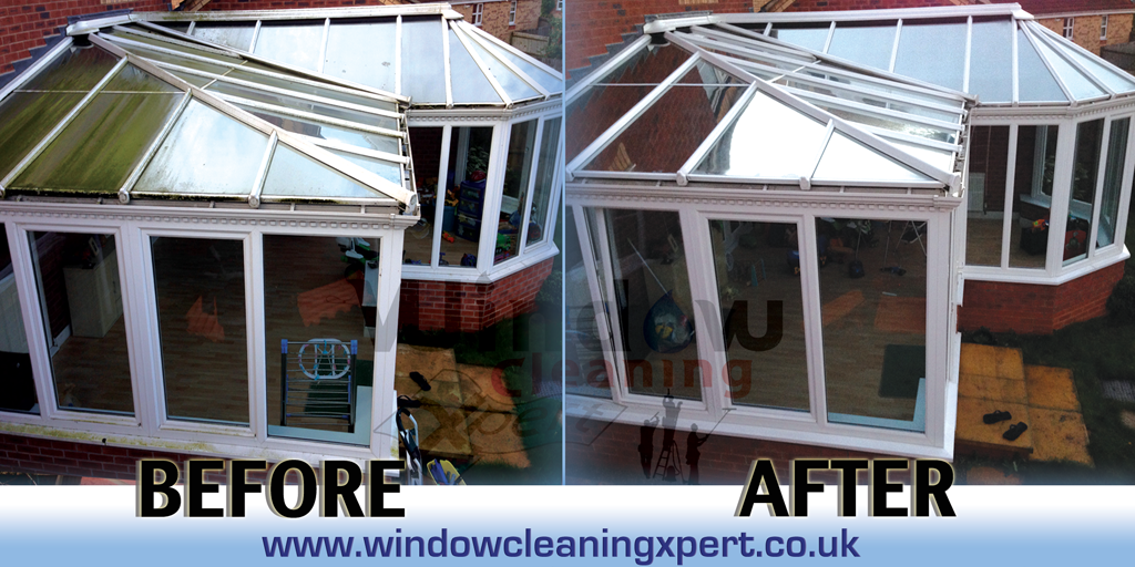inside conservatory cleaning leicester