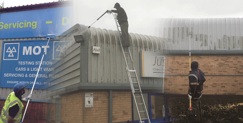 Facade, Cladding Signs cleaning