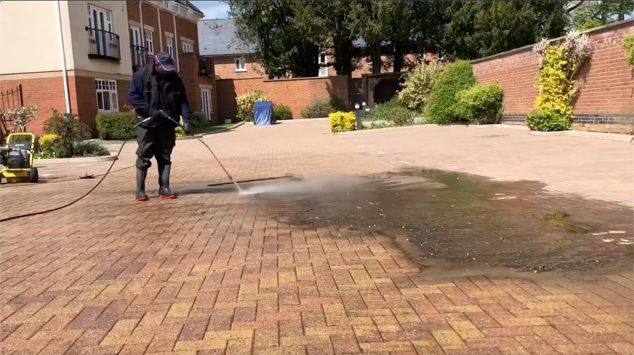 block paving cleaner leicester