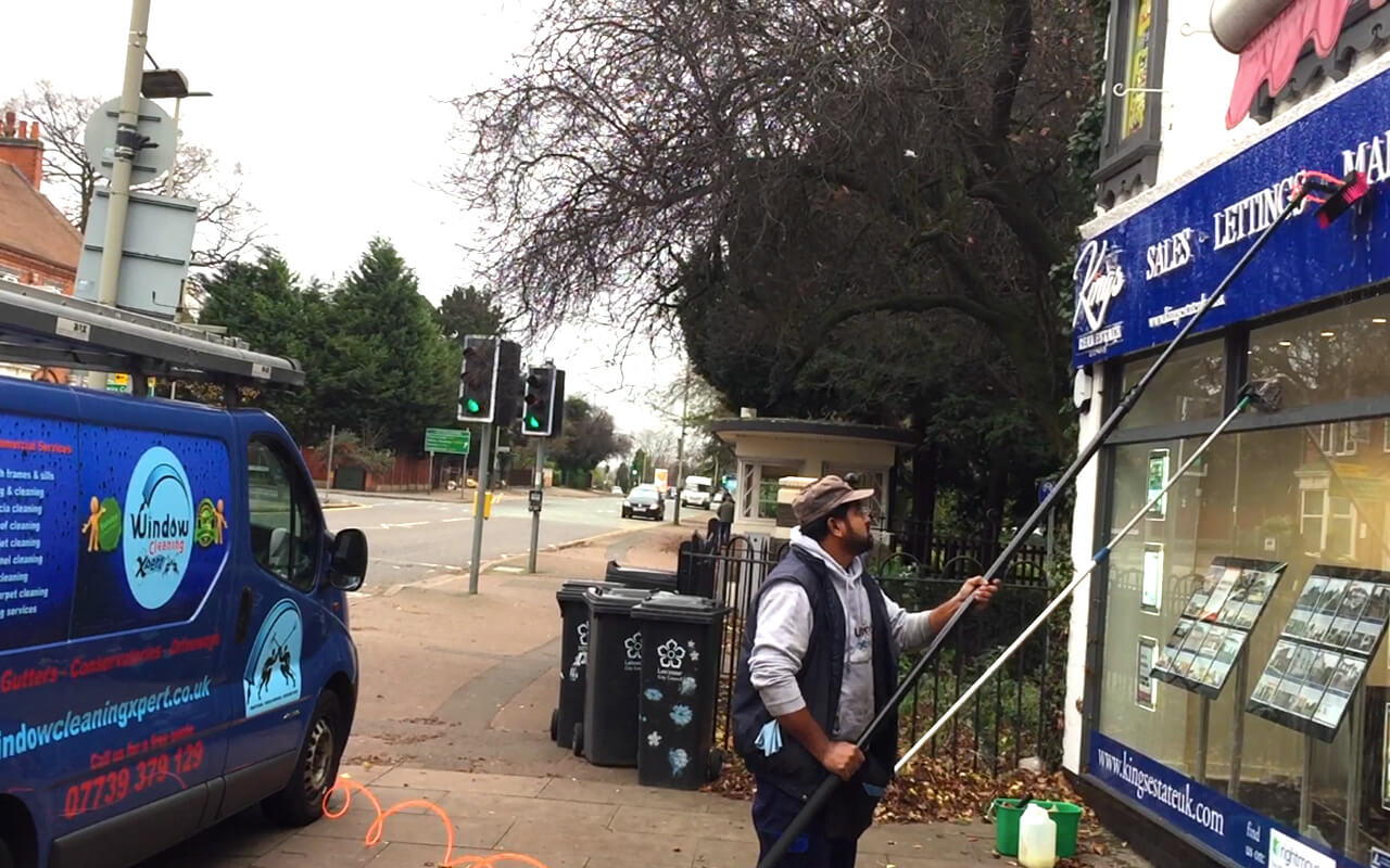 commercial window cleaner leicester